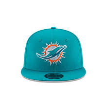 Load image into Gallery viewer, Miami Dolphins New Era NFL 9FIFTY 950 Snapback Cap Hat Aqua Crown/Visor Team Color Logo