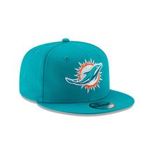 Load image into Gallery viewer, Miami Dolphins New Era NFL 9FIFTY 950 Snapback Cap Hat Aqua Crown/Visor Team Color Logo