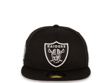 Load image into Gallery viewer, New Era NFL 59Fifty 5950 Fitted Las Vegas Raiders Cap Hat Black Crown White/Black Logo Pink UV
