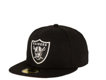 Load image into Gallery viewer, New Era NFL 59Fifty 5950 Fitted Las Vegas Raiders Cap Hat Black Crown White/Black Logo Pink UV