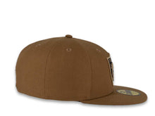 Load image into Gallery viewer, New Era NFL 59Fifty 5950 Fitted Las Vegas Raiders Cap Hat Wheat Crown Wheat/Navy Logo Navy UV
