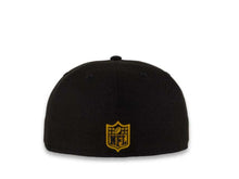 Load image into Gallery viewer, New Era NFL 59Fifty 5950 Fitted Las Vegas Raiders Cap Hat Black Crown Yellow/Black Logo Black UV