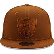 Load image into Gallery viewer, Las Vegas Raiders New Era 9FIFTY 950 Snapback Cap Hat Brown Crown/Visor Brown Logo (Color Pack)