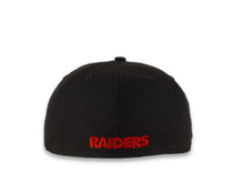 Load image into Gallery viewer, New Era NFL 59Fifty 5950 Fitted Las Vegas Raiders Cap Hat Black Crown Red/Black Logo Red UV