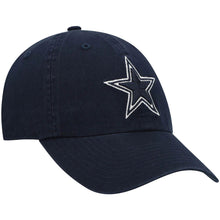 Load image into Gallery viewer, Dallas Cowboys '47 Brand NFL Clean Up Adjustable Cap Hat Dark Navy Crown/Visor Team Color Logo