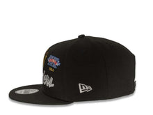 Load image into Gallery viewer, Las Vegas Raiders New Era NFL 9Fifty 950 Snapback Cap Hat Black Crown/Visor Gray/White Script Logo with Multiple Supe Bowl Patches (Supe Bowl Retro Script)