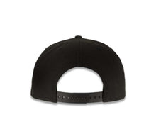 Load image into Gallery viewer, Las Vegas Raiders New Era NFL 9Fifty 950 Snapback Cap Hat Black Crown/Visor Gray/White Script Logo with Multiple Supe Bowl Patches (Supe Bowl Retro Script)