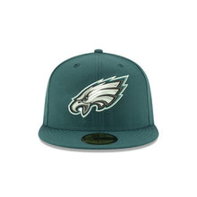 Load image into Gallery viewer, Philadelphia Eagles New Era NFL 59Fifty 5950 Fitted Hat Green Crown/Visor Team Color Logo