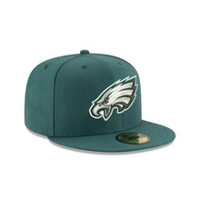 Load image into Gallery viewer, Philadelphia Eagles New Era NFL 59Fifty 5950 Fitted Hat Green Crown/Visor Team Color Logo