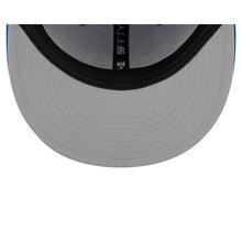 Load image into Gallery viewer, Los Angeles Rams New Era NFL 59Fifty 5950 Fitted Hat Royal Blue Crown/Visor Team Color Logo with Multiple Patches Gray UV (City Transit)