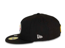 Load image into Gallery viewer, Pittsburgh Steelers New Era NFL 59FIFTY 5950 Fitted Cap Hat Black Crown/Visor Team Color Logo (City Cluster)