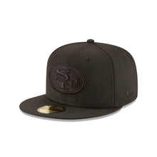 Load image into Gallery viewer, San Francisco 49ers New Era NFL 59FIFTY 5950 Fitted Cap Hat Black Crown/Visor Black Logo