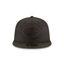 Load image into Gallery viewer, San Francisco 49ers New Era NFL 59FIFTY 5950 Fitted Cap Hat Black Crown/Visor Black Logo