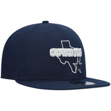Load image into Gallery viewer, Dallas Cowboys New Era NFL 9FIFTY 950 Snapback Cap Hat Navy Blue Crown/Visor Team Color Logo (Logo State)