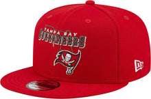 Load image into Gallery viewer, Tampa Bay Buccaneers New Era NFL 9FIFTY 950 Snapback Cap Hat Red Crown/Visor Team Color Logo with State Map (Logo State)