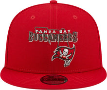 Load image into Gallery viewer, Tampa Bay Buccaneers New Era NFL 9FIFTY 950 Snapback Cap Hat Red Crown/Visor Team Color Logo with State Map (Logo State)