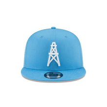 Load image into Gallery viewer, Houston Oilers New Era NFL 9FIFTY 950 Snapback Cap Hat Sky Blue Crown/Visor White Retor Logo
