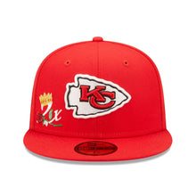 Load image into Gallery viewer, Kansas City Chiefs New Era NFL 59FIFTY 5950 Fitted Cap Hat Red Crown/Visor Team Color Logo 2x Crown Rose (Crown Champs)