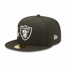 Load image into Gallery viewer, Las Vegas Raiders New Era 59FIFTY 5950 Fitted Cap Hat Black Crown/Visor Team Color Logo (Crown Champs)