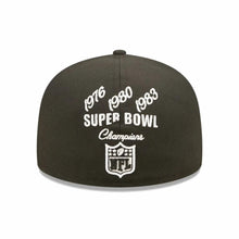 Load image into Gallery viewer, Las Vegas Raiders New Era 59FIFTY 5950 Fitted Cap Hat Black Crown/Visor Team Color Logo (Crown Champs)