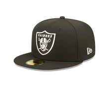 Load image into Gallery viewer, Las Vegas Raiders New Era 59FIFTY 5950 Fitted Cap Hat Black Crown/Visor Team Color Logo 2018 Superbowl Side Patch Pink UV (Pop Sweat)