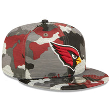 Load image into Gallery viewer, Arizona Cardinals New Era NFL 9FIFTY 950 Snapback Cap Hat Team Color Camo Crown/Visor Team Color Logo (2022 NFL Training Camp)