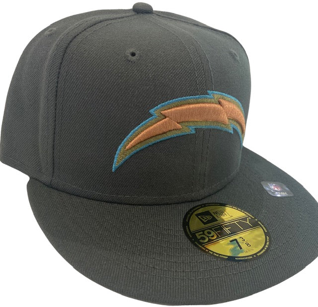 Los Angeles Chargers New Era NFL 59FIFTY 5950 Fitted Cap Hat Gray