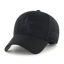Load image into Gallery viewer, Dallas Cowboys '47 Brand NFL MVP Adjustable Cap Hat Black Crown/Visor Black Logo