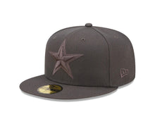Load image into Gallery viewer, Dallas Cowboys New Era NFL 59FIFTY 5950 Fitted Cap Hat Dark Gray Crown/Visor Dark Gray Logo (Color Pack)