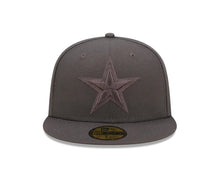 Load image into Gallery viewer, Dallas Cowboys New Era NFL 59FIFTY 5950 Fitted Cap Hat Dark Gray Crown/Visor Dark Gray Logo (Color Pack)