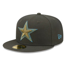 Load image into Gallery viewer, Dallas Cowboys New Era NFL 59FIFTY 5950 Fitted Cap Hat Dark Gray Crown/Visor Multi-Color Logo Cream UV (Color Pack)