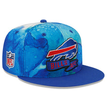 Load image into Gallery viewer, Buffalo Bills New Era NFL 9FIFTY 950 Snapback Cap Hat Royal Blue/White Crown Royal Blue Visor Team Color Logo Gray UV (2022 Sideline Ink)
