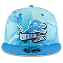 Load image into Gallery viewer, Detroit Lions New Era NFL 9FIFTY 950 Snapback Cap Hat Royal Blue/White Crown Royal Blue Visor Team Color Logo (2022 Sideline Ink)