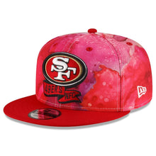 Load image into Gallery viewer, San Francisco 49ers New Era NFL 9FIFTY 950 2022 Sideline Snapback Cap Hat Red Ink Crown/Visor Team Color Logo