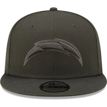 Load image into Gallery viewer, Los Angeles Chargers New Era NFL 9FIFTY 950 Snapback Cap Hat Dark Gray Crown/Visor Dark Gray Logo Gray UV (Color Pack)