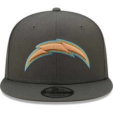 Load image into Gallery viewer, Los Angeles Chargers New Era NFL 9FIFTY 950 Snapback Cap Hat Dark Gray Crown/Visor Multi-Color Logo Gray UV (Color Pack)