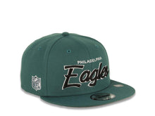 Load image into Gallery viewer, Philadelphia Eagles New Era NFL 9FIFTY 950 Snapback Cap Hat Green Crown/Visor Black/White Text Logo