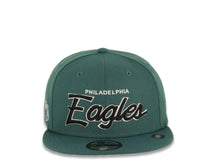 Load image into Gallery viewer, Philadelphia Eagles New Era NFL 9FIFTY 950 Snapback Cap Hat Green Crown/Visor Black/White Text Logo