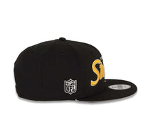 Load image into Gallery viewer, Pittsburgh Steelers New Era NFL 9FIFTY 950 Snapback Cap Hat Black Crown/Visor Yellow/White Text Logo