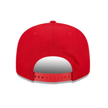Load image into Gallery viewer, San Francisco 49ers New Era NFL 9FIFTY 950 Snapback Cap Hat Red Crown/Visor Wheat/White Text Logo Super Bowl Side Patch Gray UV