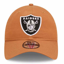 Load image into Gallery viewer, Las Vegas Raiders New Era 9TWENTY 920 Adjustable Cap Hat Light Brown Crown/Visor Team Color Logo