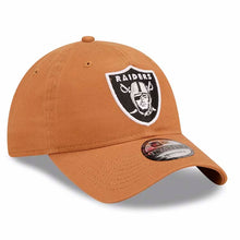 Load image into Gallery viewer, Las Vegas Raiders New Era 9TWENTY 920 Adjustable Cap Hat Light Brown Crown/Visor Team Color Logo