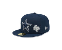 Load image into Gallery viewer, Dallas Cowboys New Era 59FIFTY 5950 Fitted Cap Hat Navy Crown/Visor Team Color Logo (Identity)