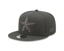 Load image into Gallery viewer, Dallas Cowboys New Era 9FIFTY 950 Snapback Cap Hat Dark Gray Crown/Visor Dark Gray Logo (Color Pack)