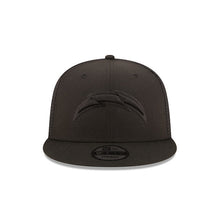 Load image into Gallery viewer, Los Angeles Chargers New Era NFL 9FIFTY 950 Trucker Mesh Snapback Cap Hat Black Crown/Visor Black Logo