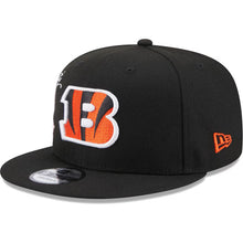 Load image into Gallery viewer, Cincinnati Bengals New Era NFL 9FIFTY 950 Snapback Cap Hat Black Crown/Visor Team Color Logo (Icon)