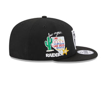 Load image into Gallery viewer, Las Vegas Raiders New Era 9FIFTY 950 Snapback Cap Hat Black Crown/Visor Team Color Logo (Icon)