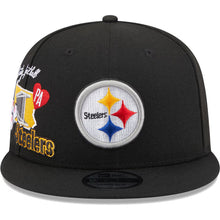 Load image into Gallery viewer, Pittsburgh Steelers New Era NFL 9FIFTY 950 Snapback Cap Hat Black Crown/Visor Team Color Logo (Icon)