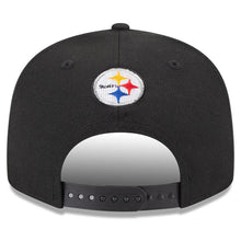 Load image into Gallery viewer, Pittsburgh Steelers New Era NFL 9FIFTY 950 Snapback Cap Hat Black Crown/Visor Team Color Logo (2023 Draft)