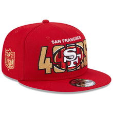 Load image into Gallery viewer, (Youth) San Francisco 49ers New Era NFL 9FIFTY 950 Snapback Cap Hat Red Crown/Visor Team Color Logo (2023 Draft)